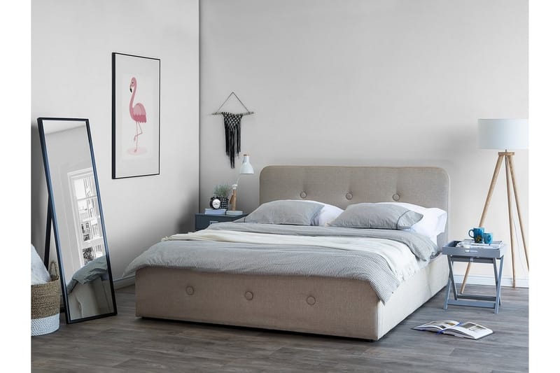 Rennes Dubbelsäng 160 200 cm - Beige - Möbler - Säng - Sängram & sängstomme