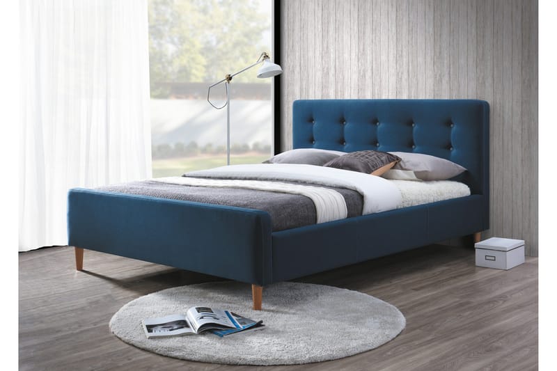Reppina Sängram 160x200 cm Blå - Blå - Möbler - Säng - Sängram & sängstomme