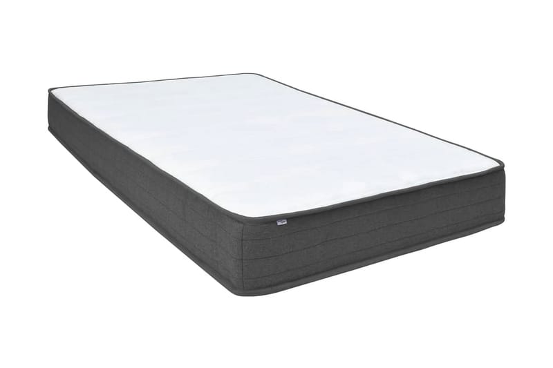 Resårsäng mörkgrå tyg 140x200 cm - Grå - Möbler - Säng - Sängram & sängstomme