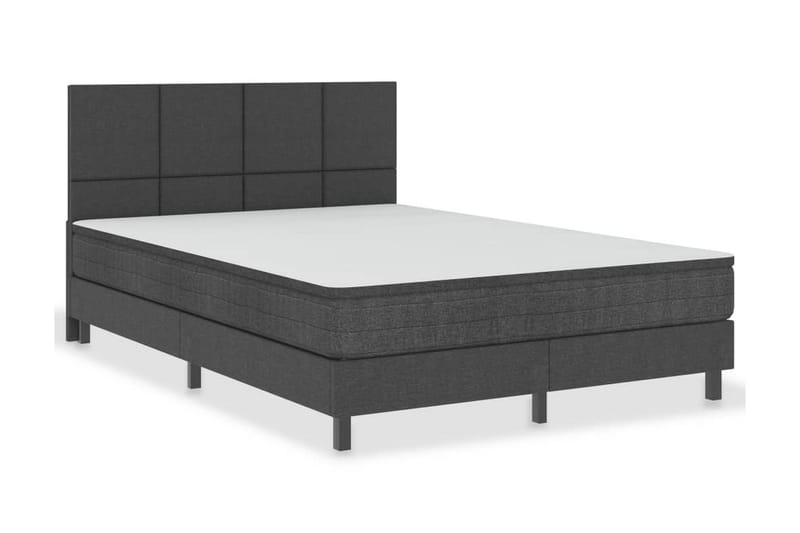Resårsäng mörkgrå tyg 160x200 cm - Grå - Möbler - Säng - Sängram & sängstomme