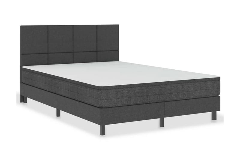 Resårsäng mörkgrå tyg 180x200 cm - Grå - Möbler - Säng - Sängram & sängstomme