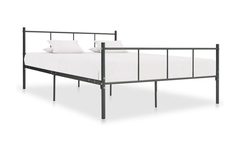 Sängram grå metall 120x200 cm - Grå - Möbler - Säng - Sängram & sängstomme