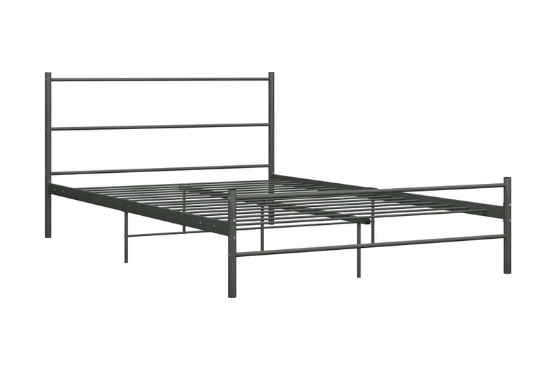 Sängram grå metall 140x200 cm - Grå - Möbler - Säng - Sängram & sängstomme