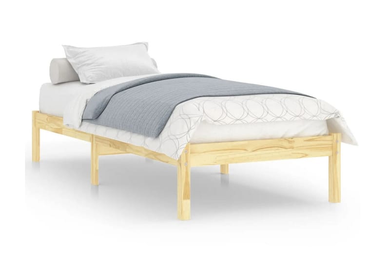 Sängram massiv furu 75x190 cm - Brun - Möbler - Säng - Sängram & sängstomme