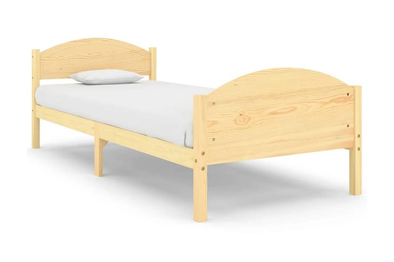 Sängram massiv furu 90x200 cm - Brun - Möbler - Säng - Sängram & sängstomme