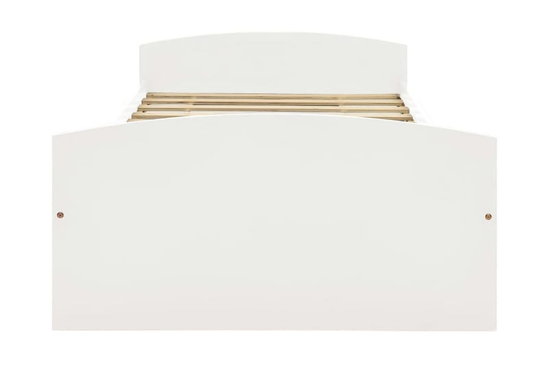 Sängram med 2 lådor vit massiv furu 90x200 cm - Vit - Möbler - Säng - Sängram & sängstomme