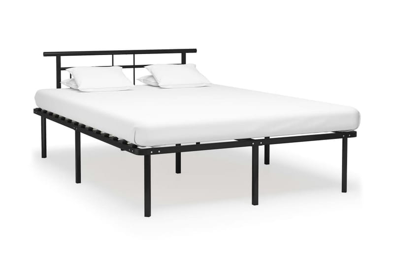 Sängram svart metall 160x200 cm - Svart - Möbler - Säng - Sängram & sängstomme