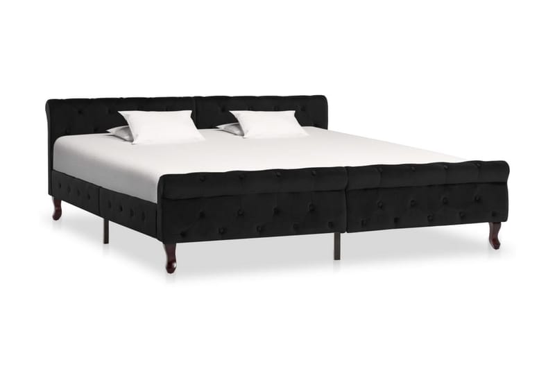 Sängram svart sammet 180x200 cm - Svart - Möbler - Säng - Sängram & sängstomme