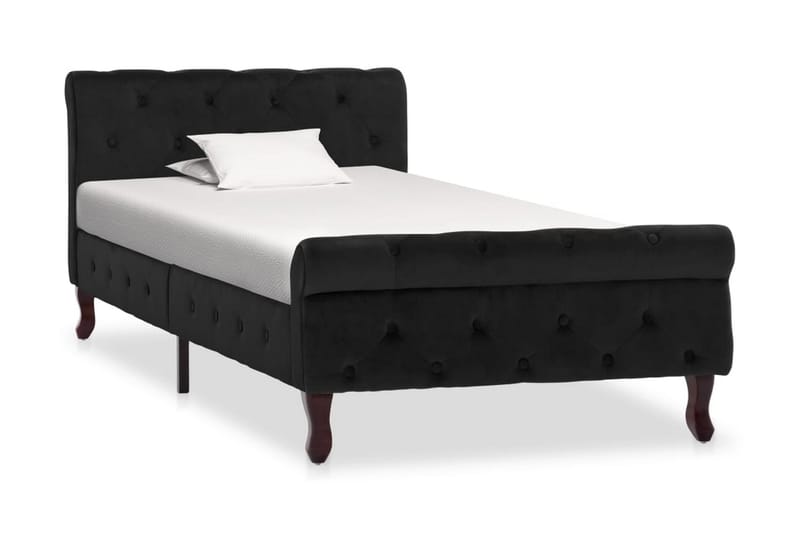 Sängram svart sammet 90x200 cm - Svart - Möbler - Säng - Sängram & sängstomme