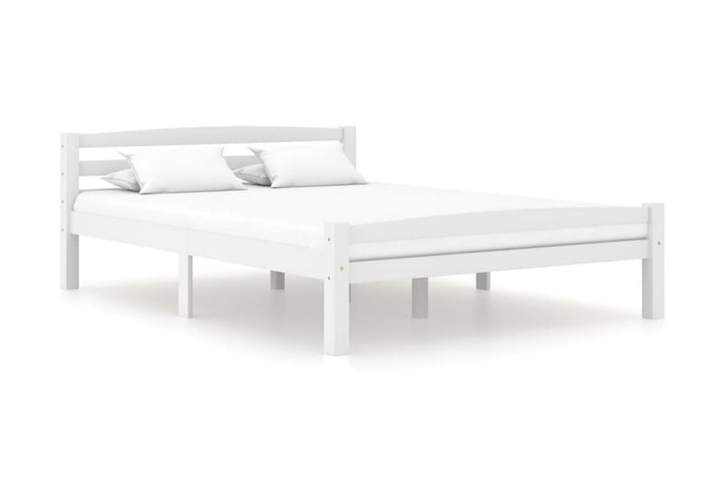 Sängram vit massiv furu 140x200 cm - Vit - Möbler - Säng - Sängram & sängstomme