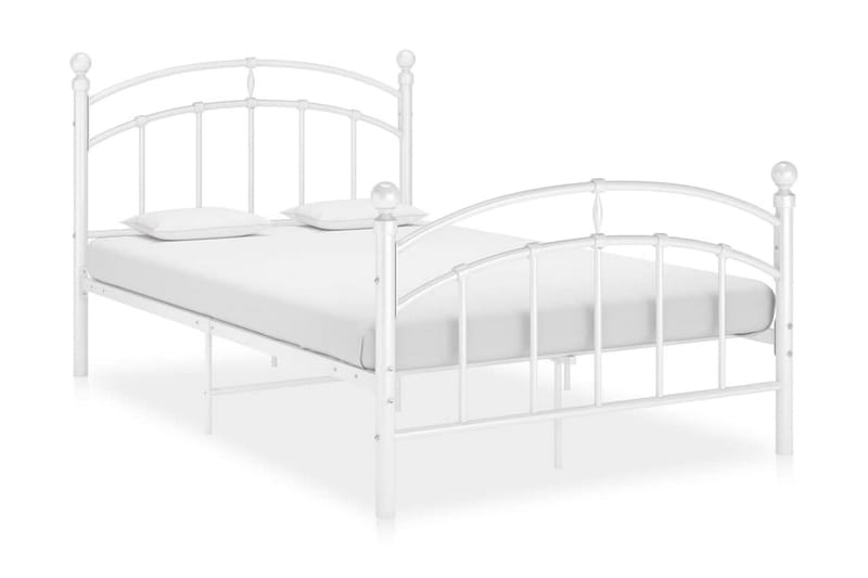 Sängram vit metall 120x200 cm - Vit - Möbler - Säng - Sängram & sängstomme