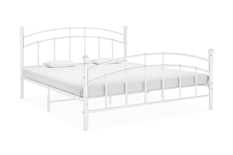 Sängram vit metall 180x200 cm - Vit - Möbler - Säng - Sängram & sängstomme