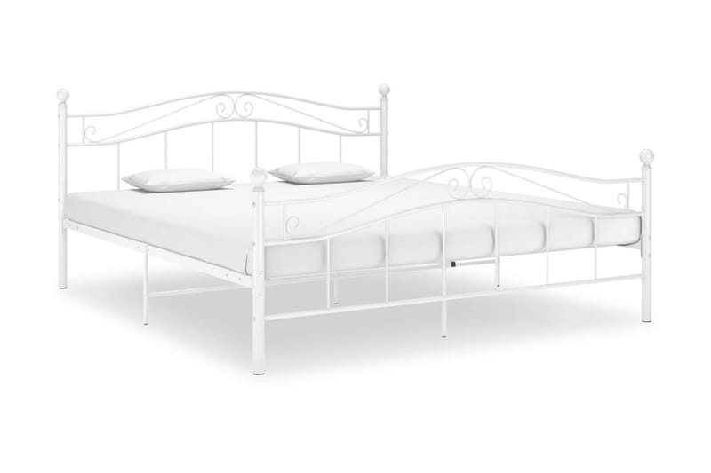 Sängram vit metall 180x200 cm - Vit - Möbler - Säng - Sängram & sängstomme