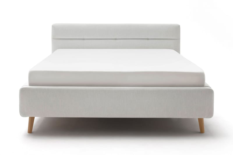 Verceia Sängram med Förvaring160x200 cm - Ljusgrå/Ek - Möbler - Säng - Sängram & sängstomme
