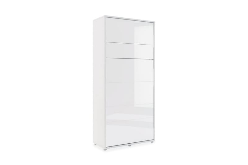 Sängskåp 90x200 cm Vertikal Vit Högglans - Bed Concept - Möbler - Sängar - Sängskåp