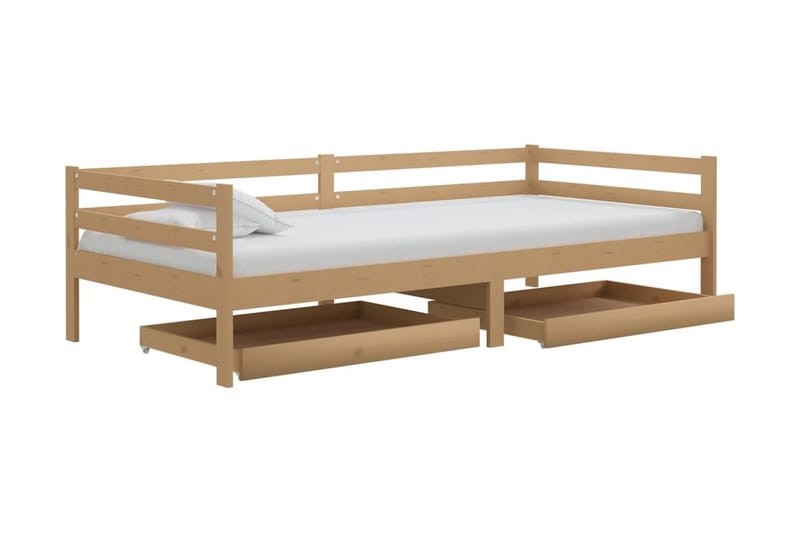 Sänglådor 2 st honungsbrun massiv furu - Honungsbrun - Möbler - Säng - Sängtillbehör & sänggavel - Sängförvaring