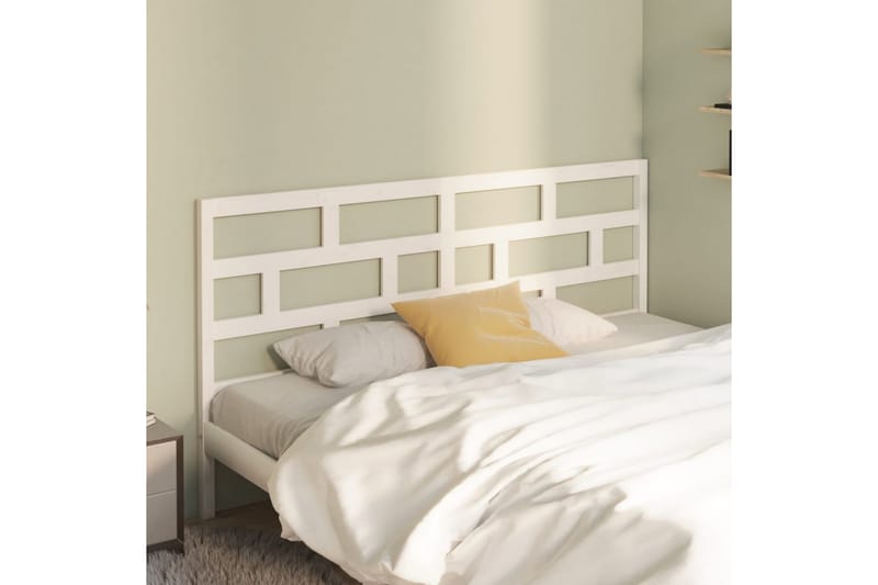 Sänggavel vit 186x4x100 cm massiv furu - Vit - Möbler - Säng - Sängtillbehör & sänggavel - Sänggavlar & huvudgavlar