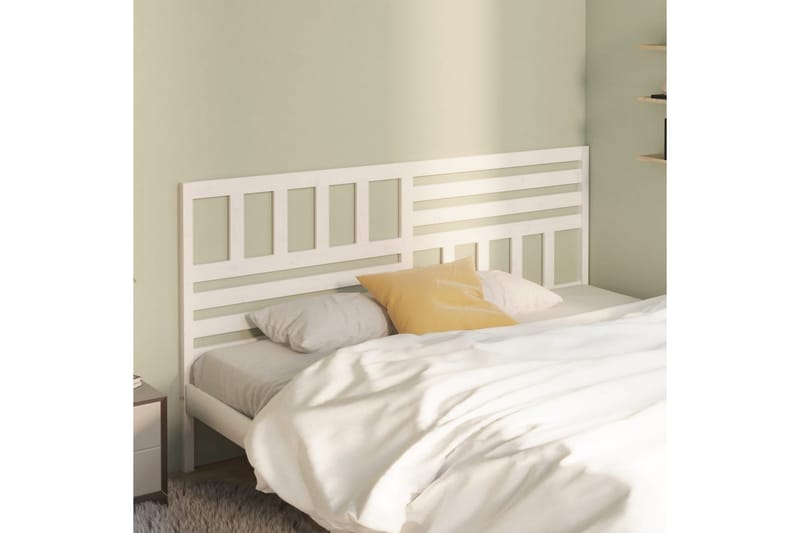 Sänggavel vit 186x4x100 cm massiv furu - Vit - Möbler - Säng - Sängtillbehör & sänggavel - Sänggavlar & huvudgavlar