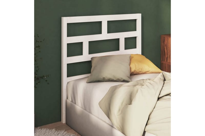Sänggavel vit 96x4x100 cm massiv furu - Vit - Möbler - Säng - Sängtillbehör & sänggavel - Sänggavlar & huvudgavlar