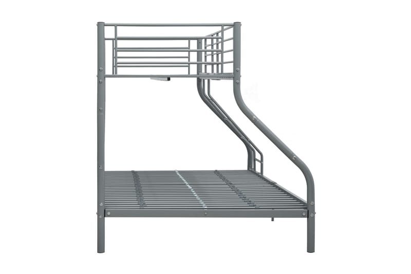 Våningssäng grå metall 140x200/90x200 cm - Grå - Möbler - Säng - Våningssäng