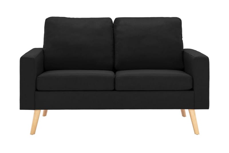 2-sitssoffa svart tyg - Svart - Möbler - Soffa - 2 sits soffa