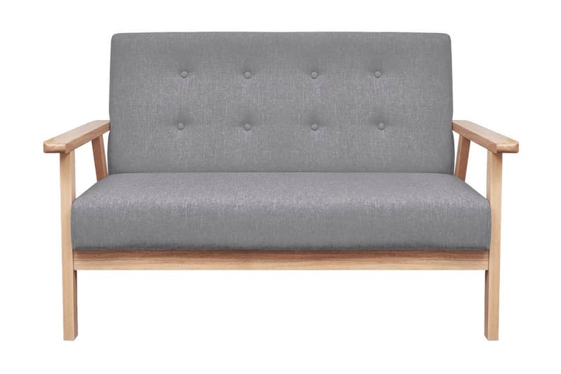 2-sitssoffa tyg ljusgrå - Grå - Möbler - Soffa - 2 sits soffa