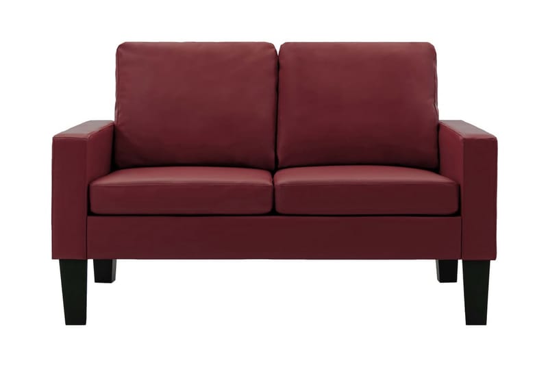 2-sitssoffa vinröd konstläder - Röd - Möbler - Soffa - 2 sits soffa