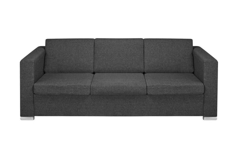 3-sitssoffa i tyg mörkgrå - Grå - Möbler - Soffa - 3 sits soffa