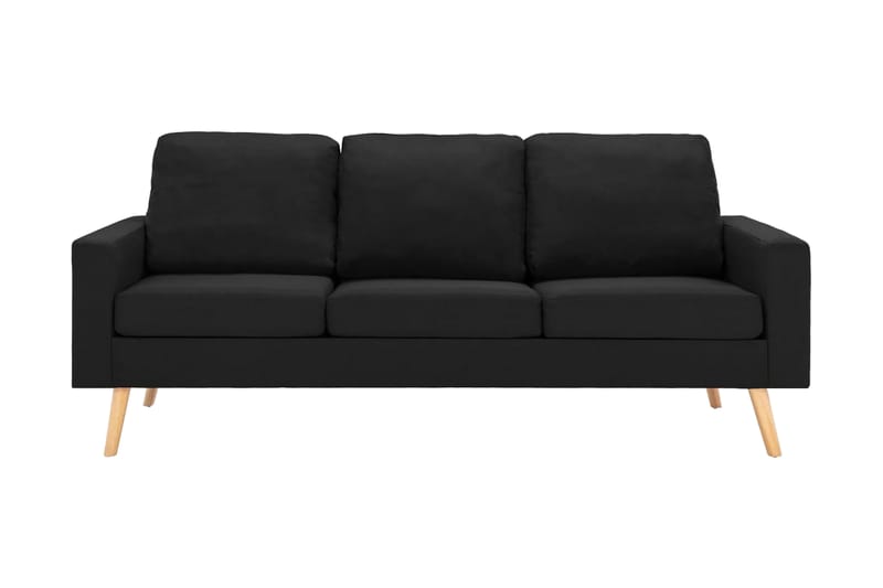 3-sitssoffa svart tyg - Svart - Möbler - Soffa - 3 sits soffa