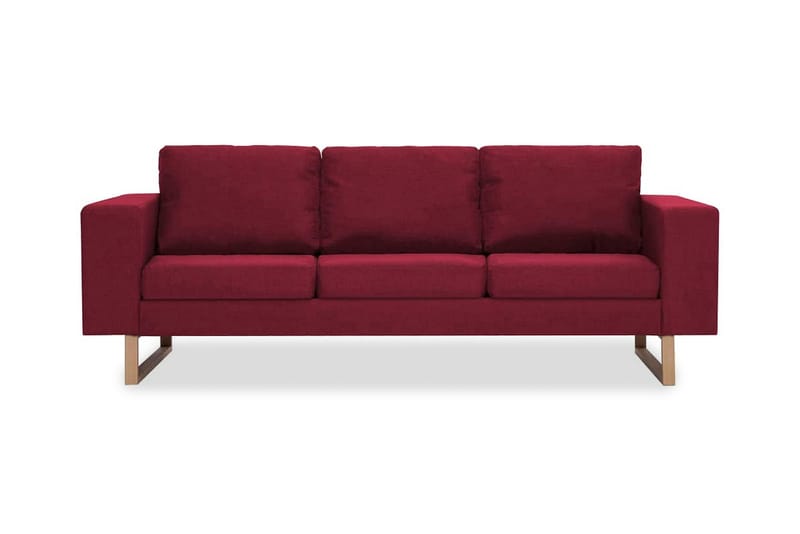3-sitssoffa tyg vinröd - Röd - Möbler - Soffa - 3 sits soffa