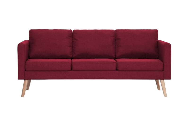 3-sitssoffa tyg vinröd - Röd - Möbler - Soffa - 2 sits soffa