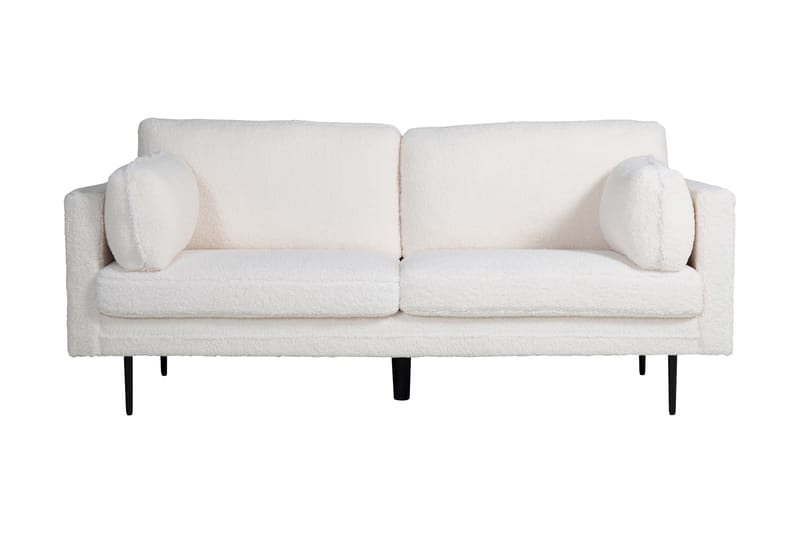 Bloom 3-sits soffa, teddymaterial - Vit - Möbler - Soffa - Sammetssoffor