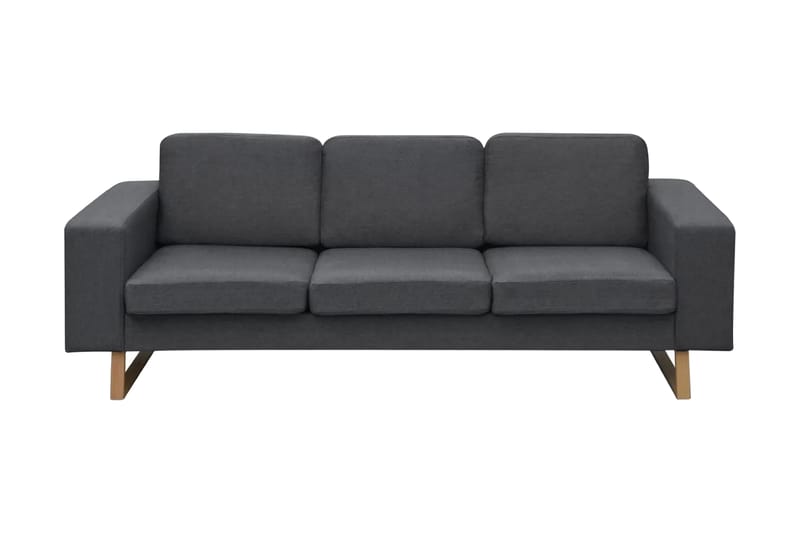 Soffa 3-sits tyg mörkgrå - Grå - Möbler - Soffa - 3 sits soffa