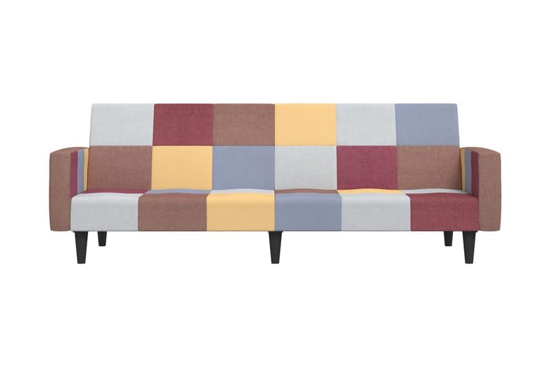 Bäddsoffa 2-sits med två kuddar tyg - Flerfärgsdesign - Möbler - Soffa - Bäddsoffa