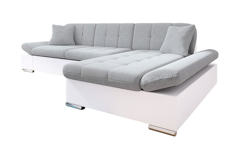 Lomux Bäddsoffa 4-sits med Förvaring Höger - Vit/Ljusgrå - Möbler - Soffa - Skinnsoffor