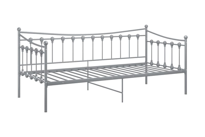 Sängram bäddsoffa grå metall 90x200 cm - Grå - Möbler - Soffa - Bäddsoffa