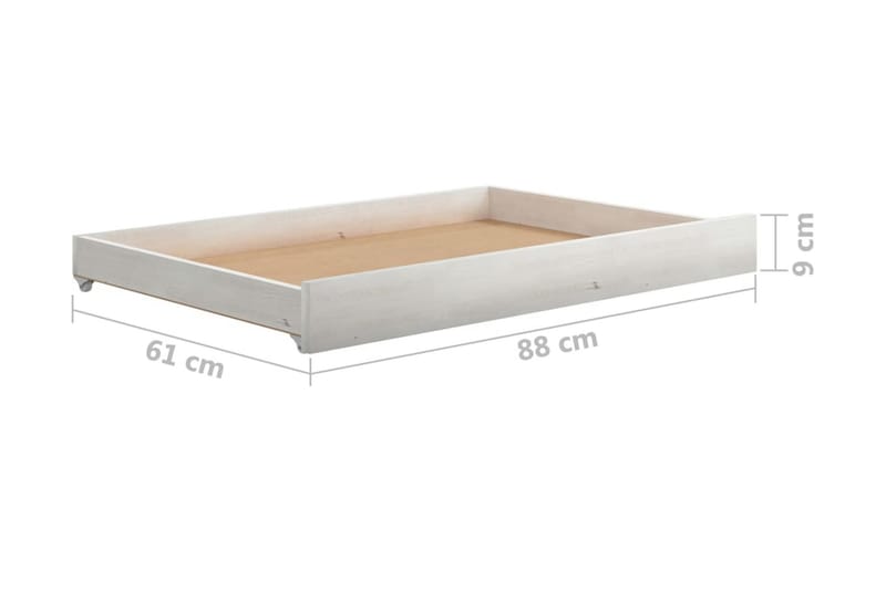 Dagbädd med lådor 90x200 cm vit massiv furu - Vit - Möbler - Soffa - Dagbäddar