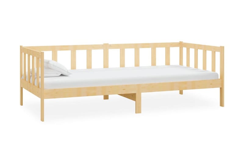 Dagbädd med madrass 90x200 cm massiv furu - Vit - Möbler - Soffa - Dagbäddar