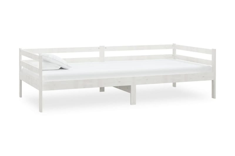 Dagbädd med madrass 90x200 cm vit massiv furu - Vit - Möbler - Soffa - Kökssoffa & pinnsoffa