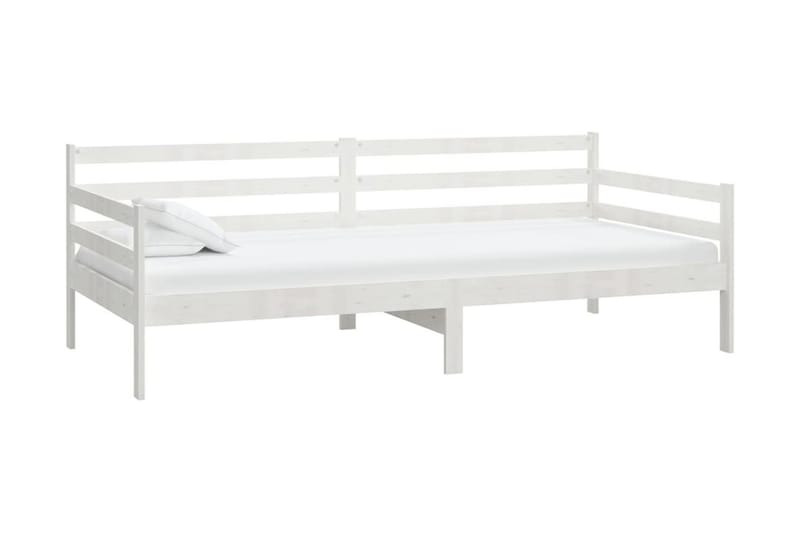 Dagbädd med madrass 90x200 cm vit massiv furu - Vit - Möbler - Soffa - Dagbäddar