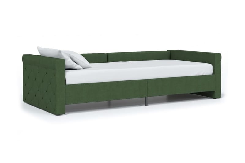 Dagbädd med madrass USB mörkgrön tyg 90x200 cm - Grön - Möbler - Soffa - Dagbäddar