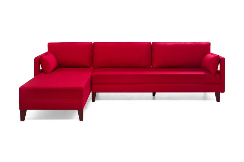 Angola Divansoffa Vänster - Röd - Möbler - Soffa - Divansoffor & schäslongsoffa - 4 sits soffa med divan