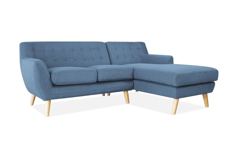 Motala Hörnsoffa 140 cm - Blå - Möbler - Soffa - Divansoffor & schäslongsoffa - 3 sits soffa med divan