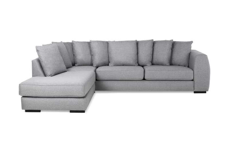 Optus 3-sits Soffa med Schäslong Vänster inkl Kuvertkuddar - Ljusgrå - Möbler - Soffa - Divansoffor & schäslongsoffa - 3 sits soffa med divan