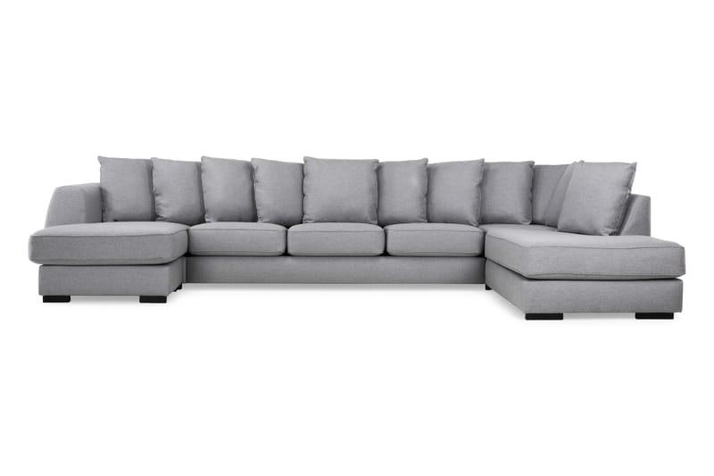 Optus U-soffa Large med Divan Vänster inkl Kuvertkuddar - Ljusgrå - Möbler - Soffor - Divansoffor & U-soffor