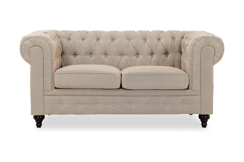 Chesterfield Lyx Soffa 2-sits - Beige - Möbler - Soffor - Howardsoffor