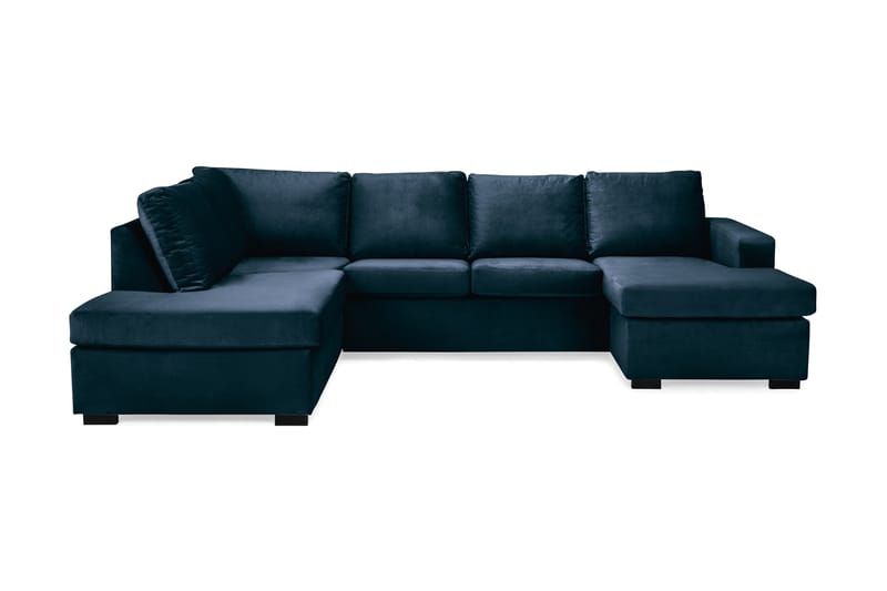 Crazy U-soffa Large Divan Höger Sammet - Midnattsblå - Möbler - Soffa - U-soffa