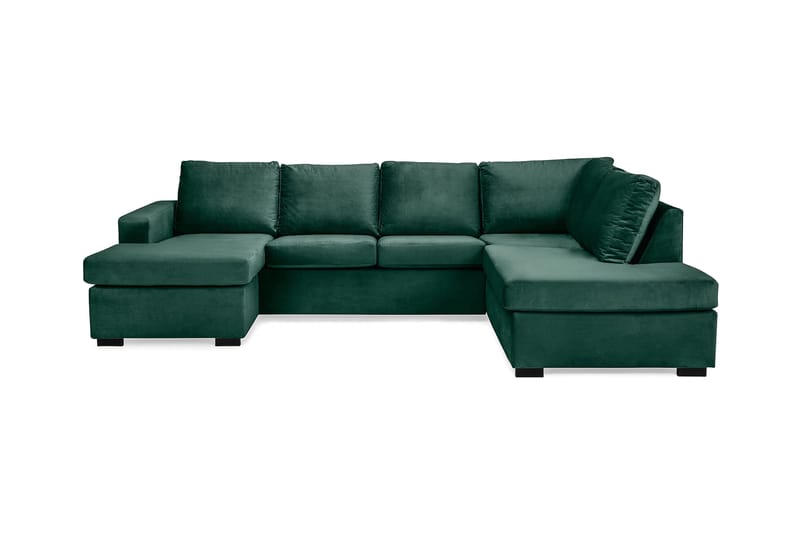 Crazy U-soffa Large Höger Sammet - Grön - Möbler - Soffa - Bäddsoffa