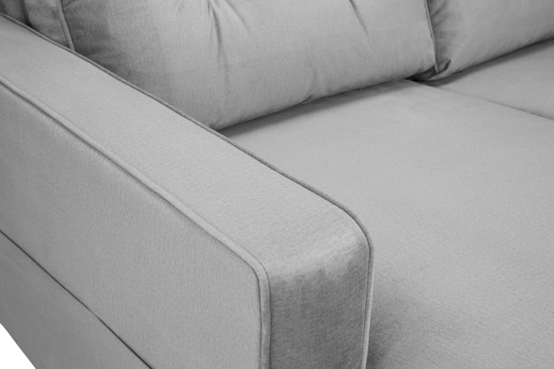 Monroe U-soffa Large med Divan Höger Sammet - Ljusgrå - Möbler - Soffa - Sammetssoffa
