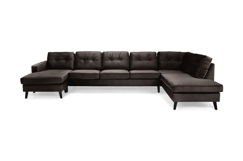 Monroe U-soffa Large med Divan Vänster Sammet - Mullvad - Möbler - Soffa - U-soffa